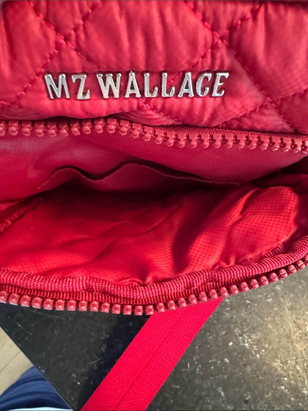 MZ Wallace Cherry Red Quilted Crossbody Bag - Picture 2 of 6